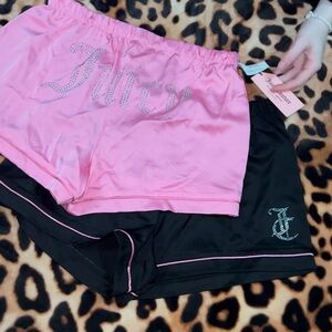 Juicy Couture Pink and Black Women's Shorts